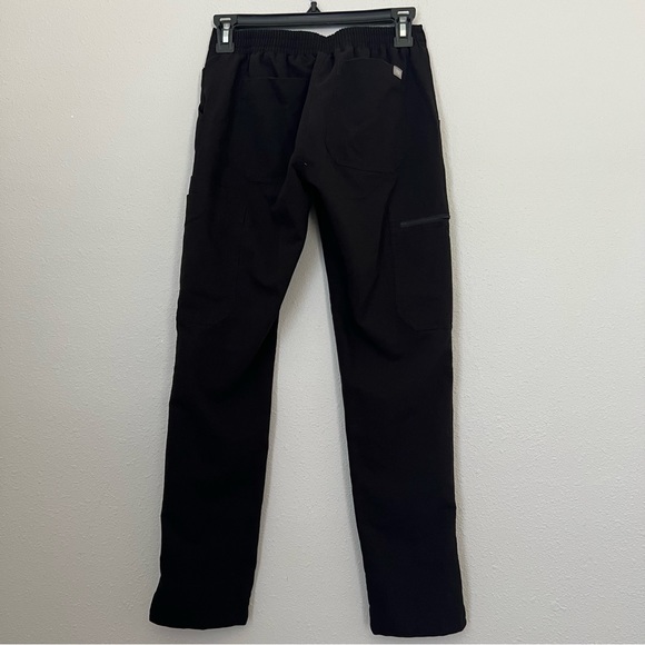 FIGS Black Technical Collection Cargo Pants Drawstring Scrubs Womens size XXS - Picture 2 of 5
